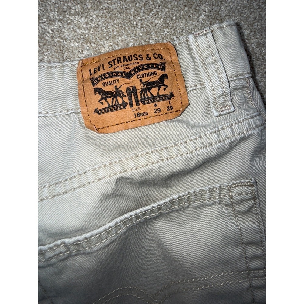 Levis 508 Pants Boys 18 Gray Cotton Logo Mid Rise Tapered Leg Everyday Wear - Picture 4 of 12